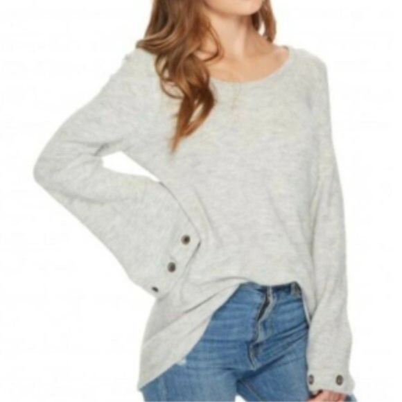 Kensie Sweaters - Kensie Women Grommet Bell Sleeve Pullover Sweater